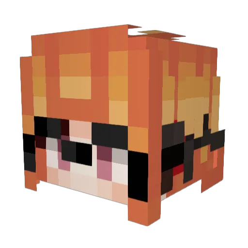 DrStarc Minecraft avatar head, 3D render