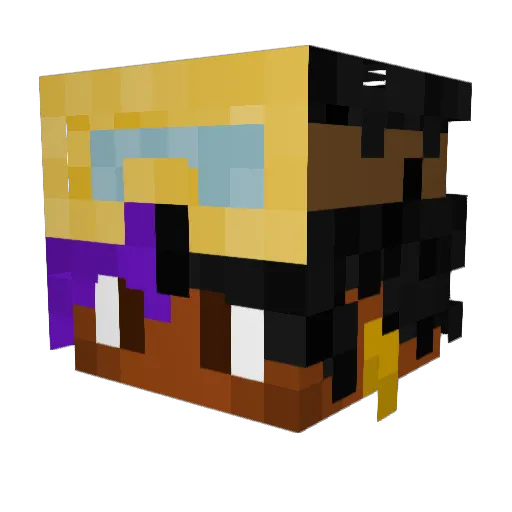 DrSteinfall Minecraft avatar head, 3D render