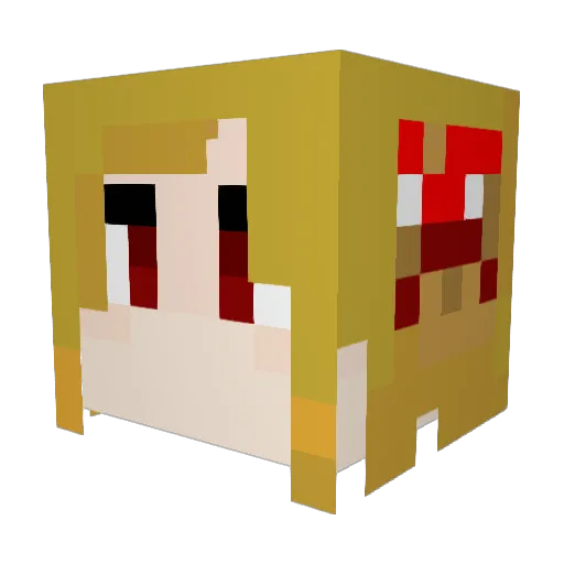 DrStrangEgo Minecraft avatar head, 3D render