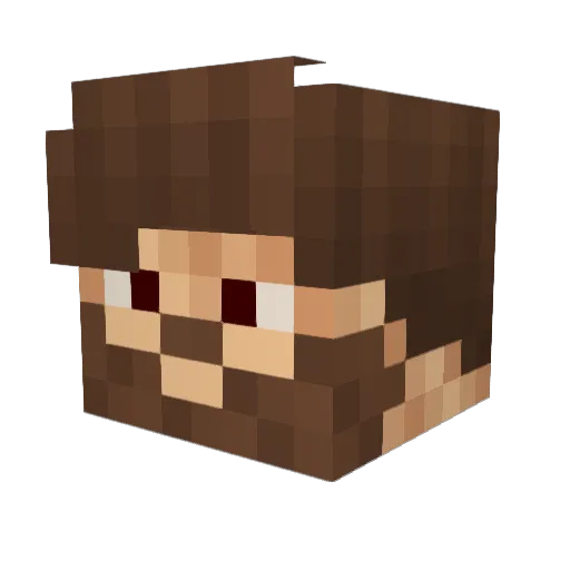 DrStrelok Minecraft avatar head, 3D render