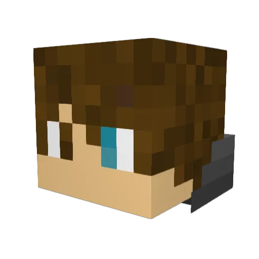 DrSyn Minecraft avatar head, 3D render