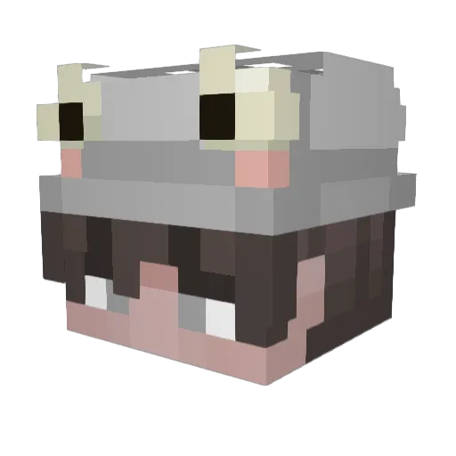 DrSynapse Minecraft avatar head, 3D render