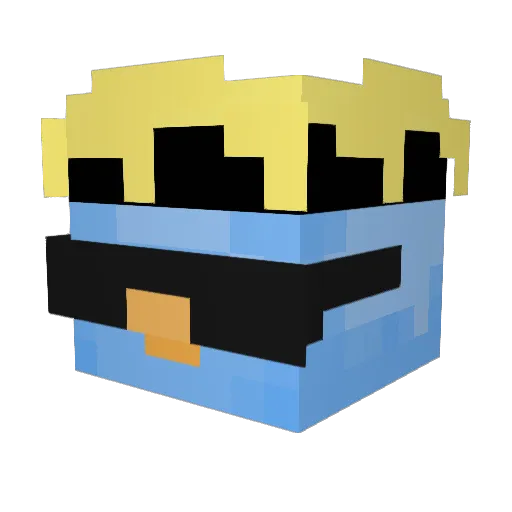 DrThales_ Minecraft avatar head, 3D render