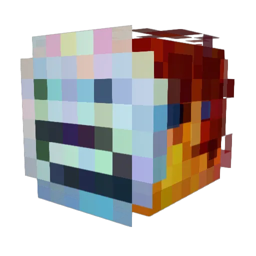 DrTonix Minecraft avatar head, 3D render