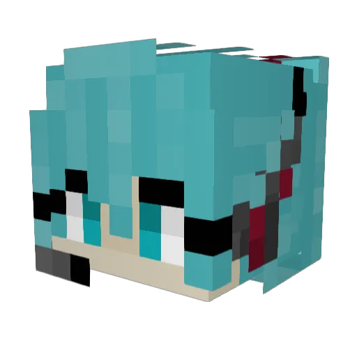 DrUnKeN_ElMo Minecraft avatar head, 3D render