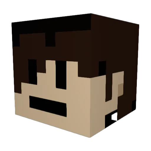 DrVagrant Minecraft avatar head, 3D render