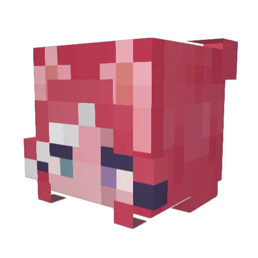 DrVii Minecraft avatar head, 3D render