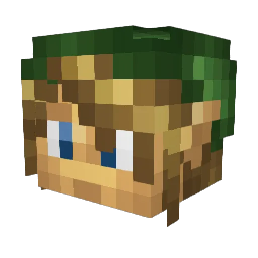 DrVinny Minecraft avatar head, 3D render