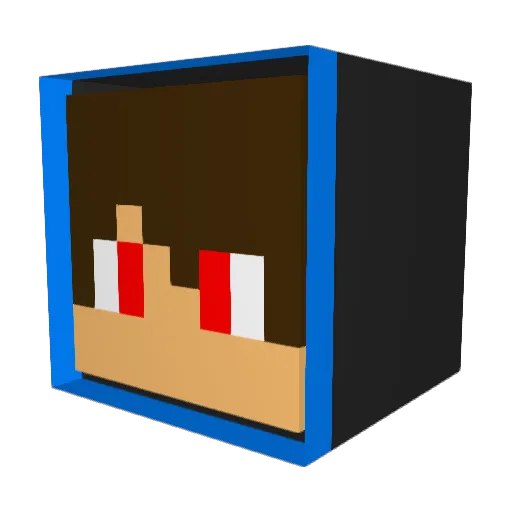 DrVurt Minecraft avatar head, 3D render