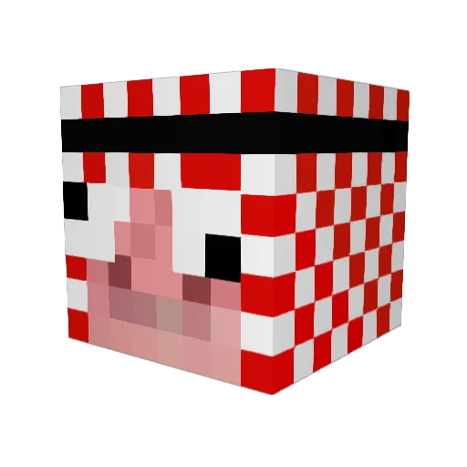 DrWaix Minecraft avatar head, 3D render