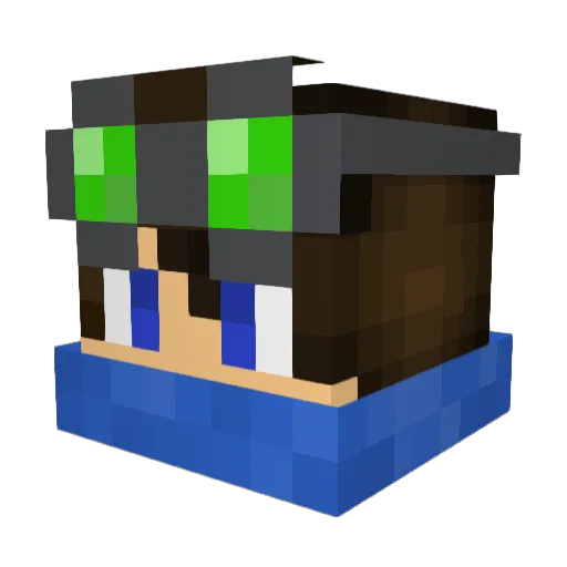 DrWhite021 Minecraft avatar head, 3D render