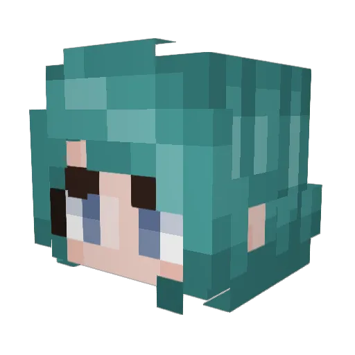 DrWolf3 Minecraft avatar head, 3D render