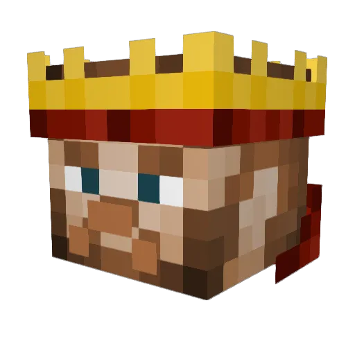 DrWoska Minecraft avatar head, 3D render