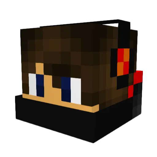 DrWukong Minecraft avatar head, 3D render