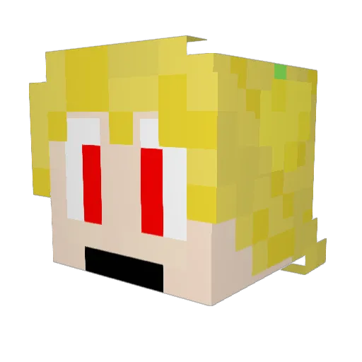DrYellower Minecraft avatar head, 3D render