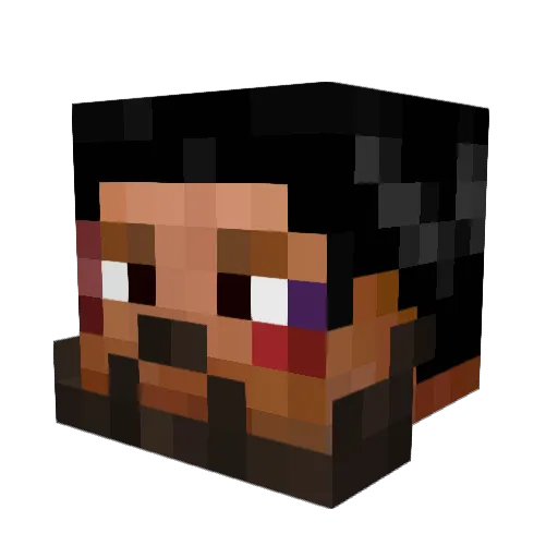 DrYouseff Minecraft avatar head, 3D render