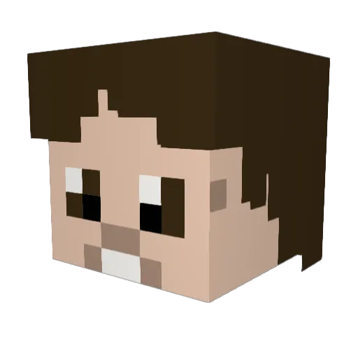 DrZalchicha Minecraft avatar head, 3D render