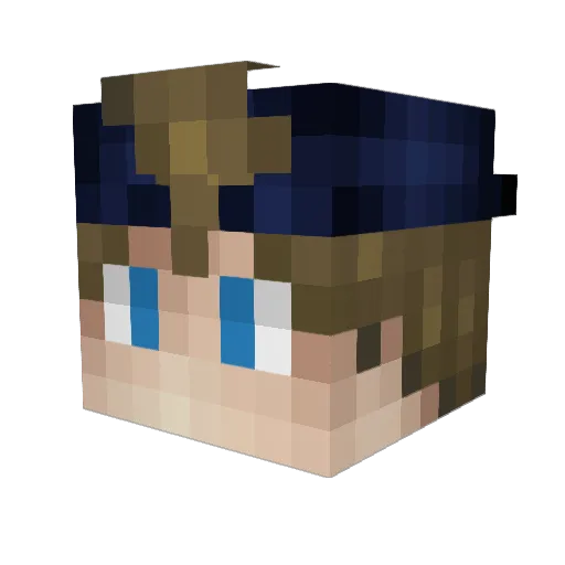 DrZipfer Minecraft avatar head, 3D render