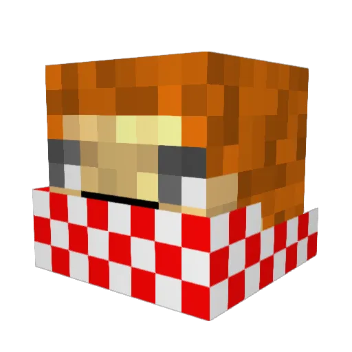 DrZockLaDock Minecraft avatar head, 3D render