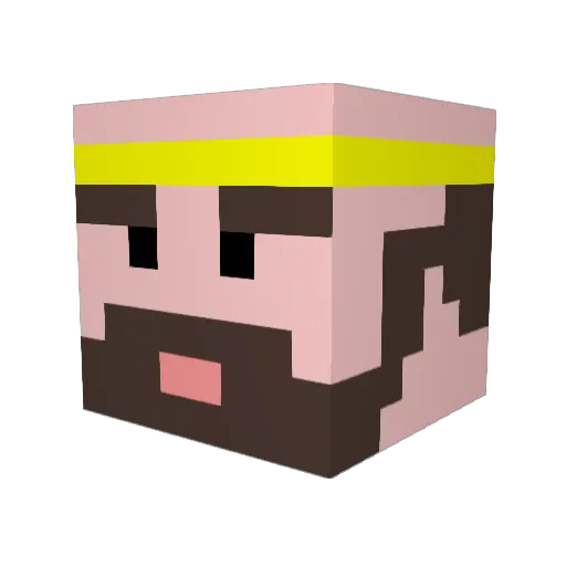 DrZoidbergCZ Minecraft avatar head, 3D render