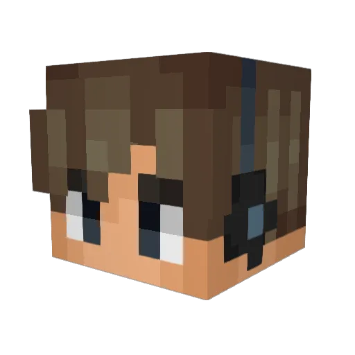 DrZurius Minecraft avatar head, 3D render