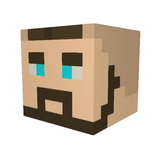Dr_AlexR Minecraft avatar head, 3D render