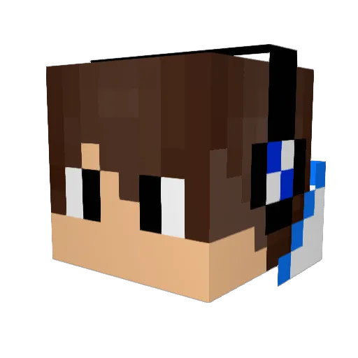 Dr_Awesomme Minecraft avatar head, 3D render