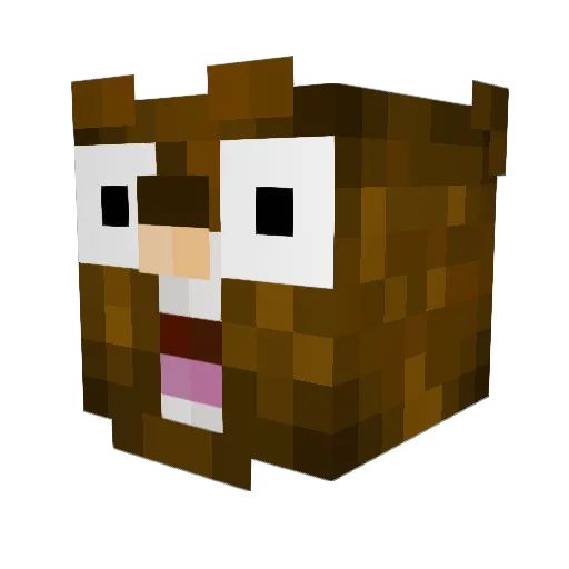 Dr_Beavs Minecraft avatar head, 3D render
