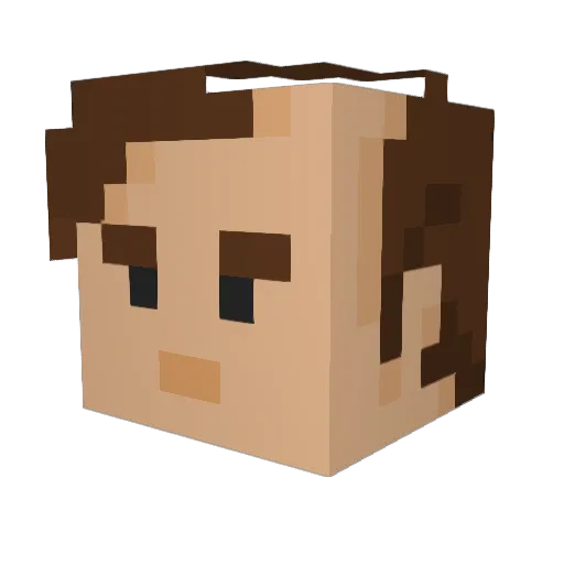 Dr_Birch Minecraft avatar head, 3D render