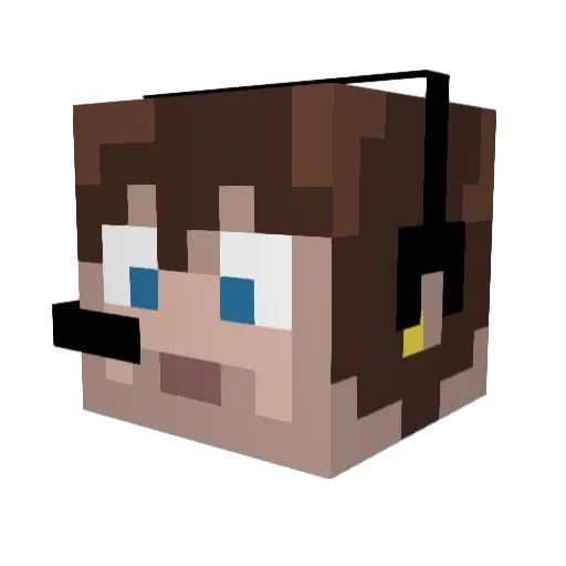 Dr_Brisk Minecraft avatar head, 3D render