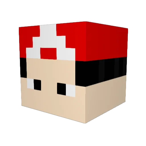 Dr_DJ Minecraft avatar head, 3D render