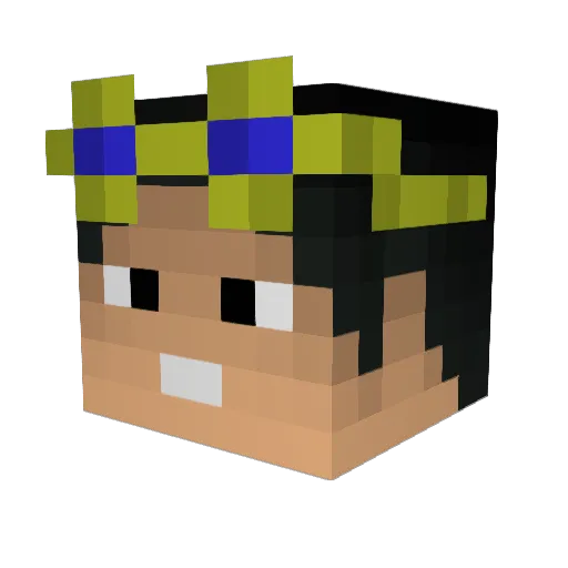 Dr_Darkfire Minecraft avatar head, 3D render