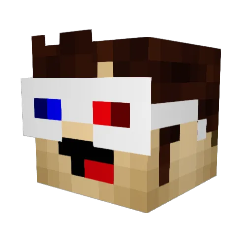 Dr_Derp_42 Minecraft avatar head, 3D render