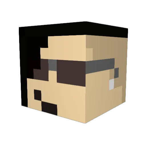Dr_Dubious Minecraft avatar head, 3D render