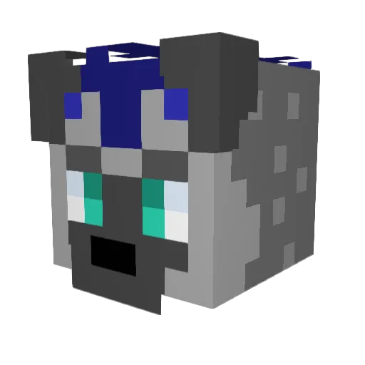 Dr_Fish_PhD_ Minecraft avatar head, 3D render