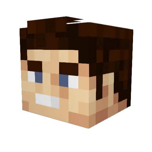 Dr_Gloops Minecraft avatar head, 3D render