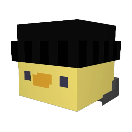 Dr_Grief Minecraft avatar head, 3D render
