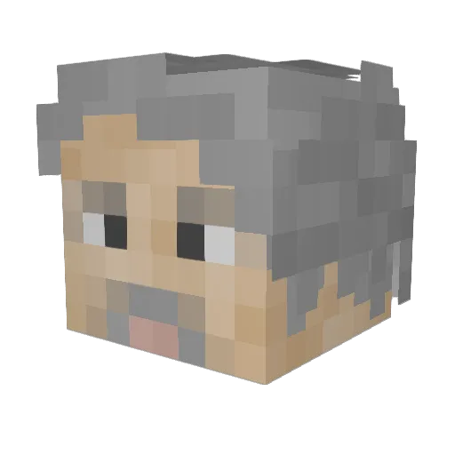Dr_Hamster_A Minecraft avatar head, 3D render