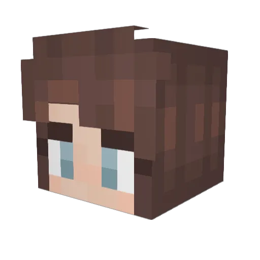 Dr_HuangGang Minecraft avatar head, 3D render