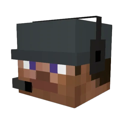 Dr_Isler Minecraft avatar head, 3D render