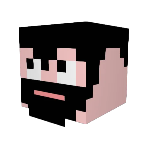 Dr_MRM Minecraft avatar head, 3D render