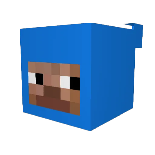 Dr_Muffins Minecraft avatar head, 3D render