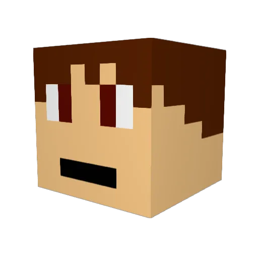 Dr_Rudy Minecraft avatar head, 3D render