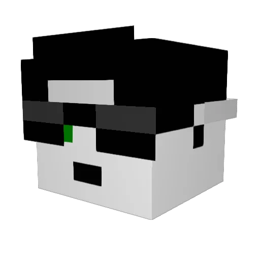 Dr_Smoker Minecraft avatar head, 3D render