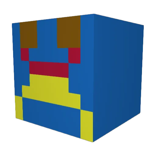 Dr_Trap1 Minecraft avatar head, 3D render