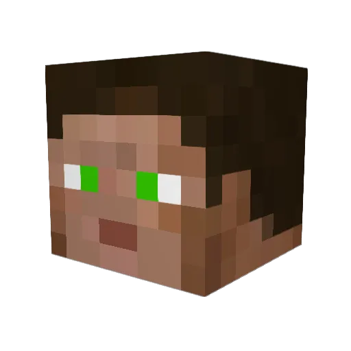 Dr_Typo Minecraft avatar head, 3D render
