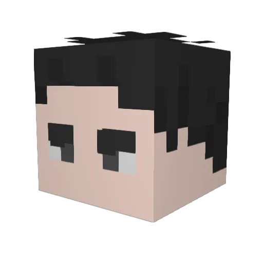 Dr_URan Minecraft avatar head, 3D render