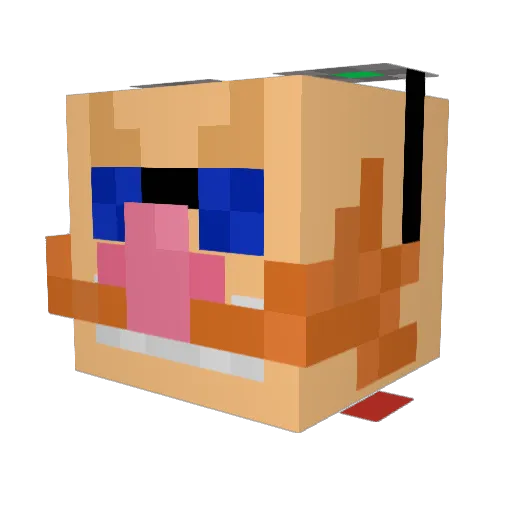 Dr_eggmann Minecraft avatar head, 3D render