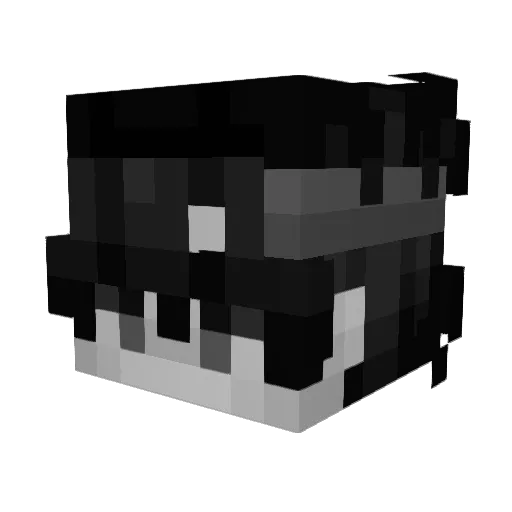 Dra3be Minecraft avatar head, 3D render