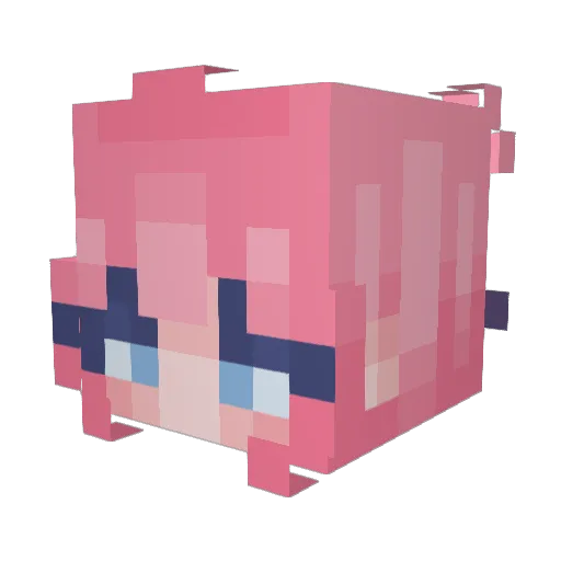 Dra9onfury Minecraft avatar head, 3D render